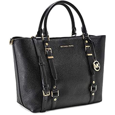 michael kors black leather bag ebay